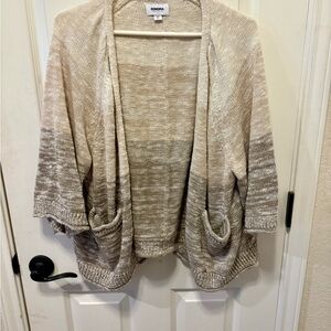 Sonoma Beige and Gray Women's Cardigan